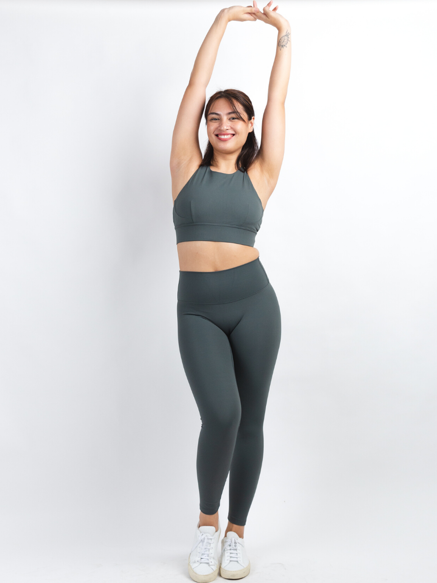 Easy Stretch 7/8 *Seamless Leggings in Blue Gray (only XXS & XS