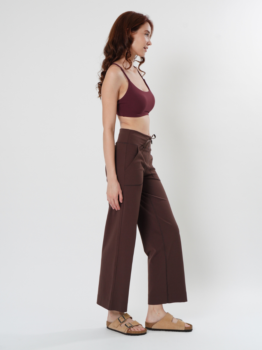 [Sample Sale] Easy Wide Leg Pants in Dark Cocoa