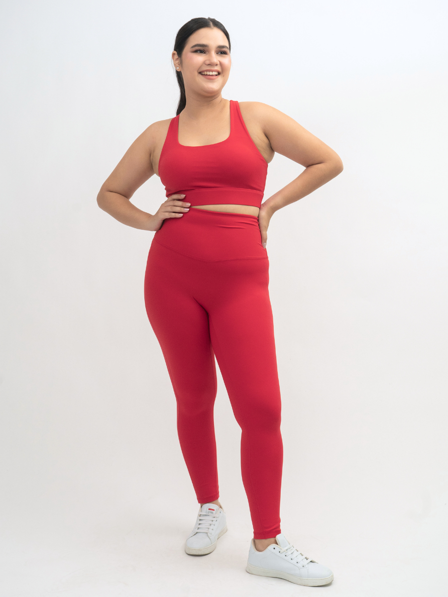 High Power Sports Bra in Lucky Red