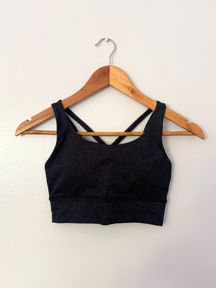 [Sample Sale] Power Fit Sports Bra in Dark Heather Gray