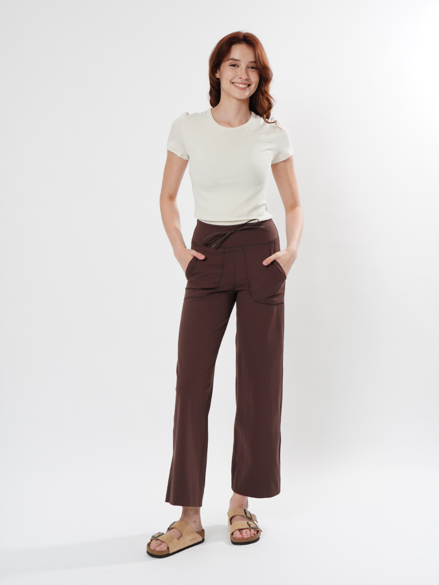 [Sample Sale] Easy Wide Leg Pants in Dark Cocoa