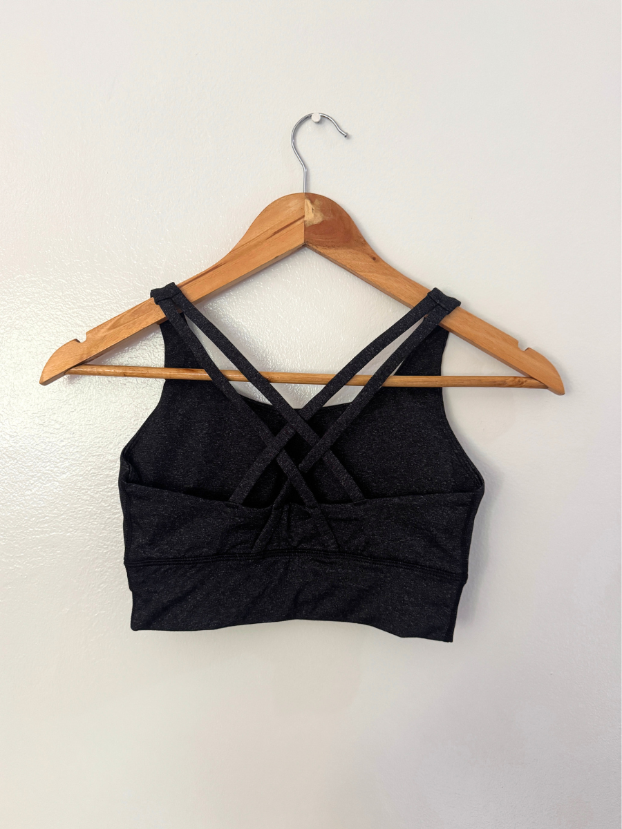 [Sample Sale] Power Fit Sports Bra in Dark Heather Gray