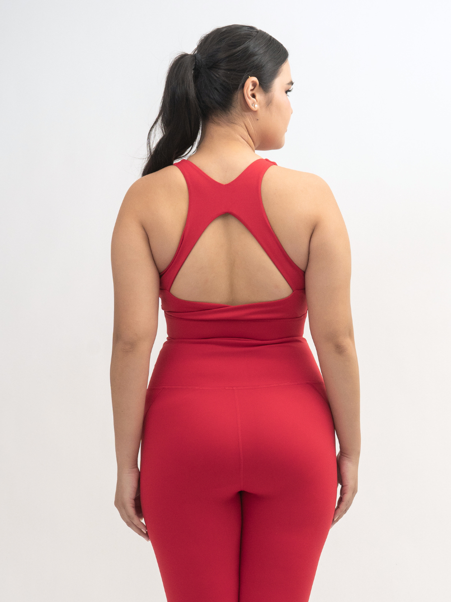 Energy Stretch 7/8 Leggings in Lucky Red