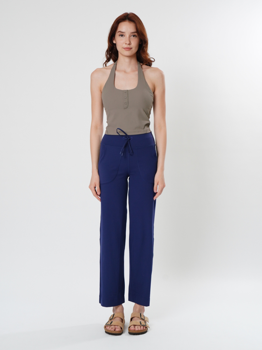 Easy Wide Leg Pants in Navy