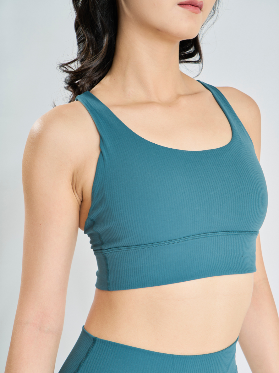 Power Fit *Ribbed Sports Bra