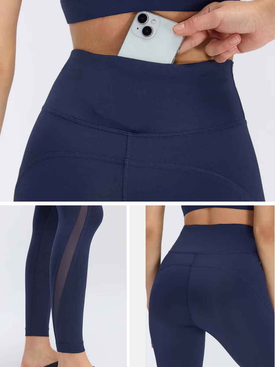 [Sample Sale] Easy Fit *Sheer 7/8 Leggings in Dark Blue