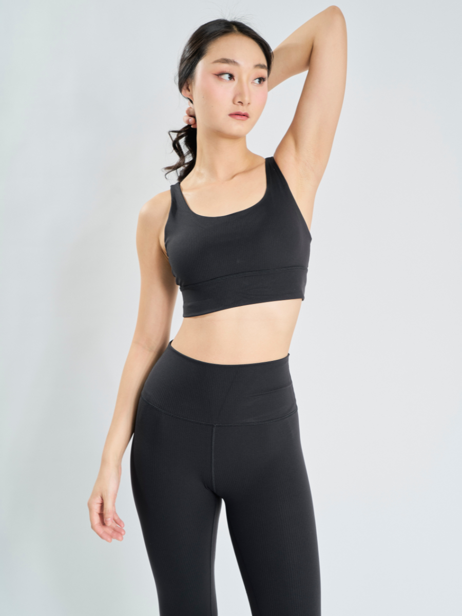 Power Fit *Ribbed Sports Bra