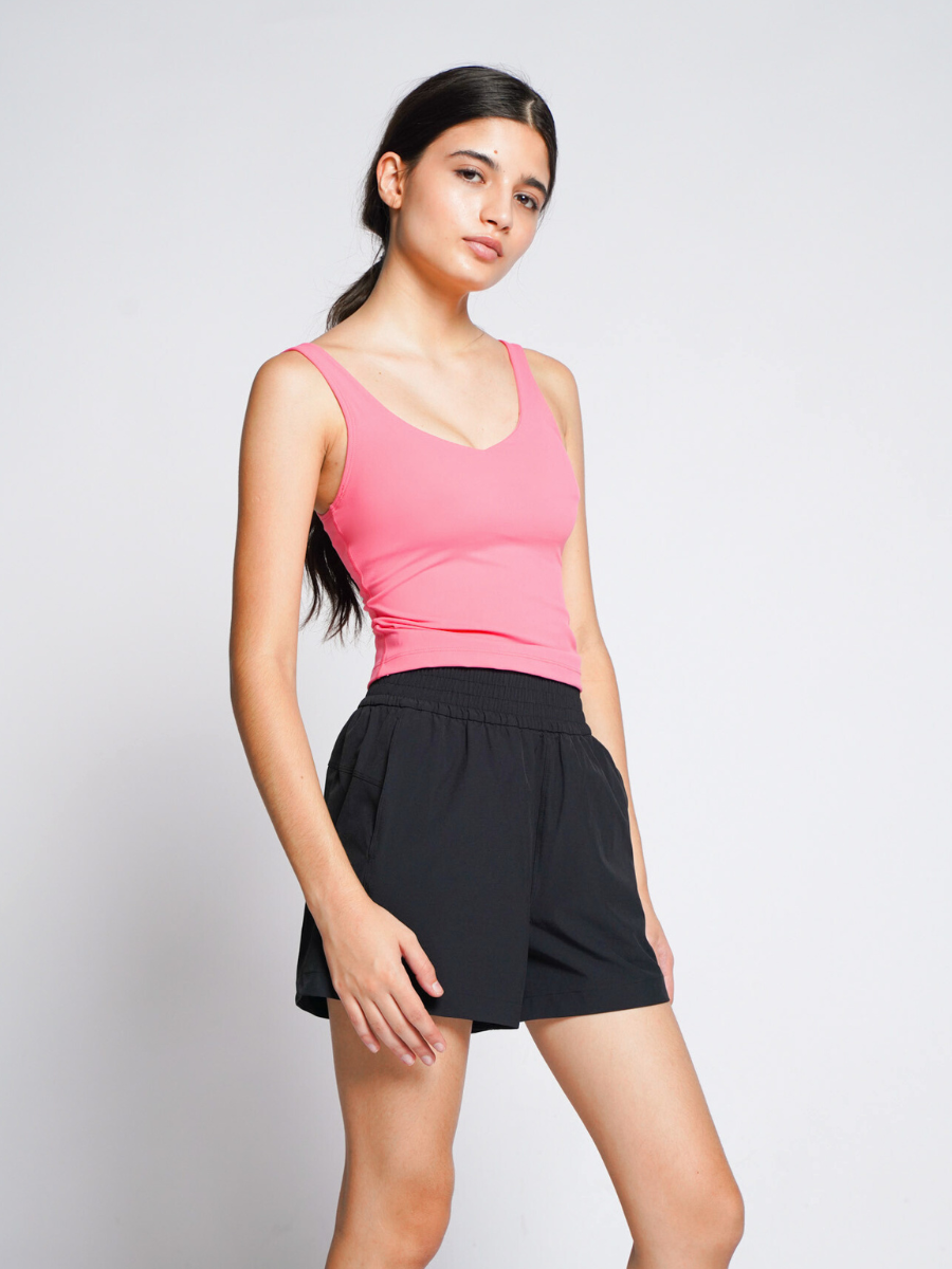 Back To Work *Longline Padded Tank in Ultra Pink