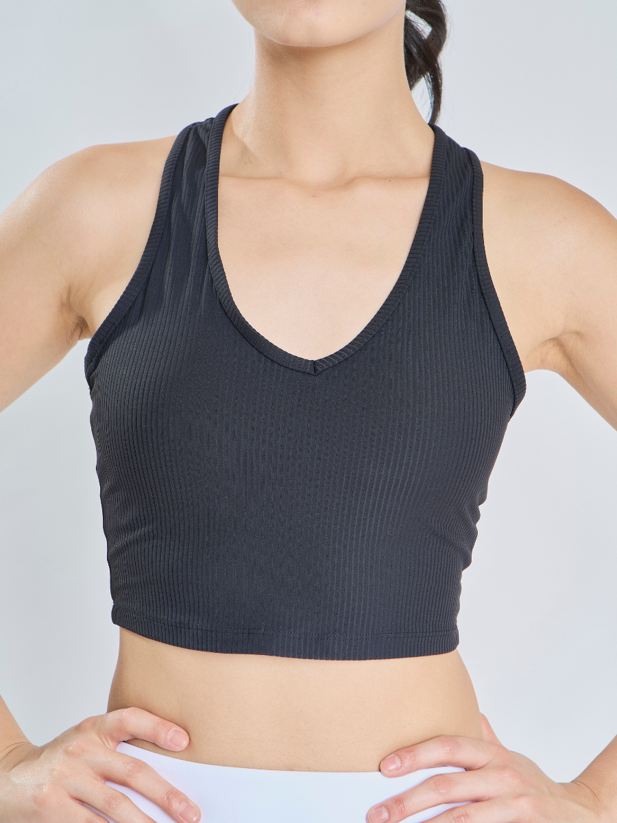 Flex *Ribbed Padded Crop