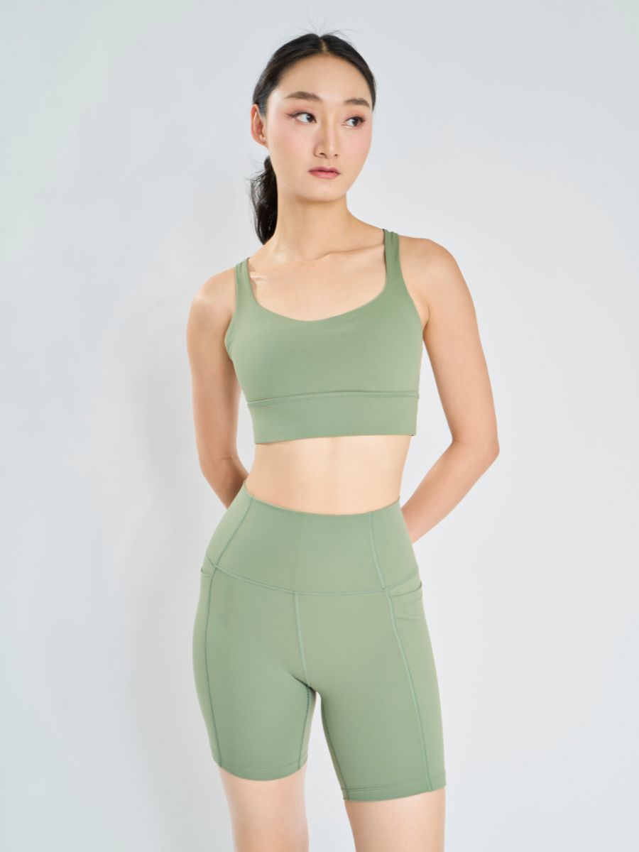 Zone In Sports Bra in Sage Green