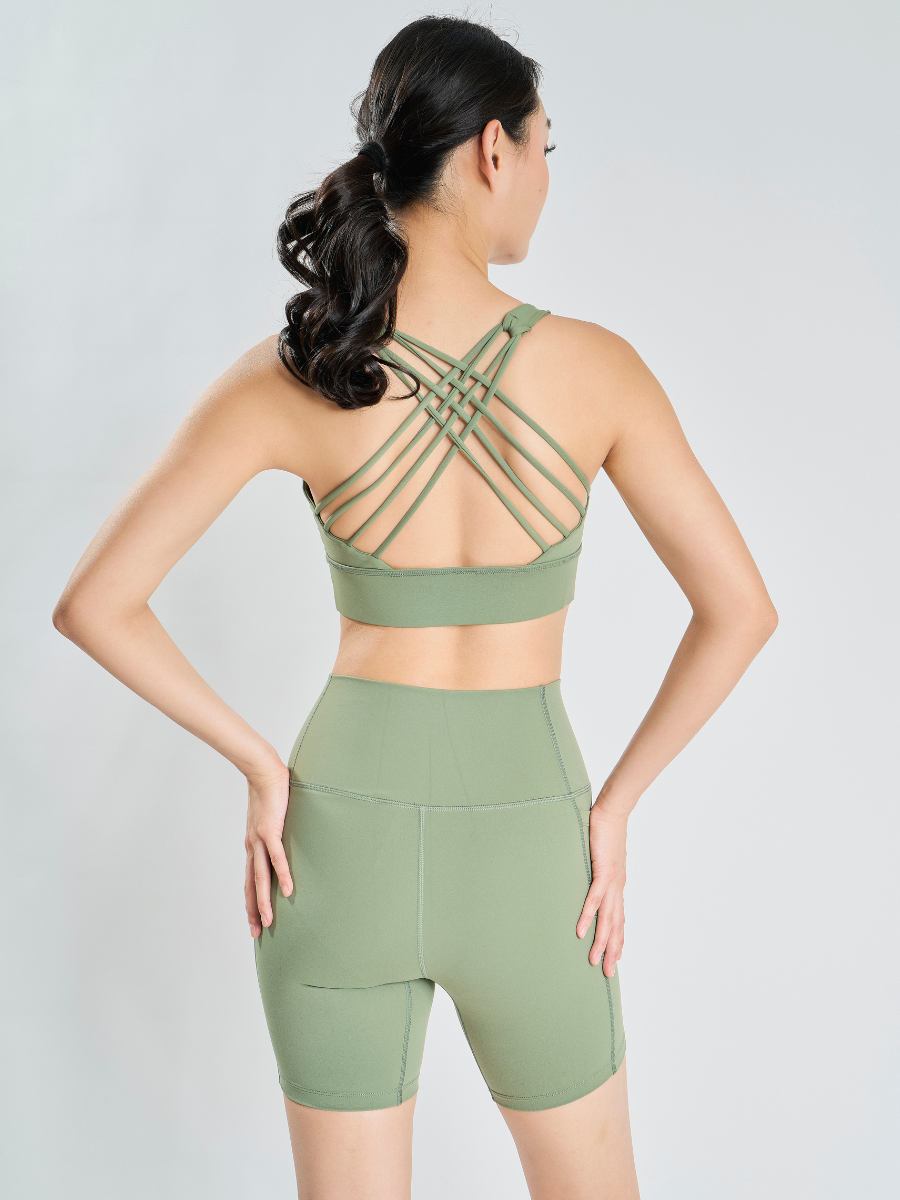 Zone In Sports Bra in Sage Green