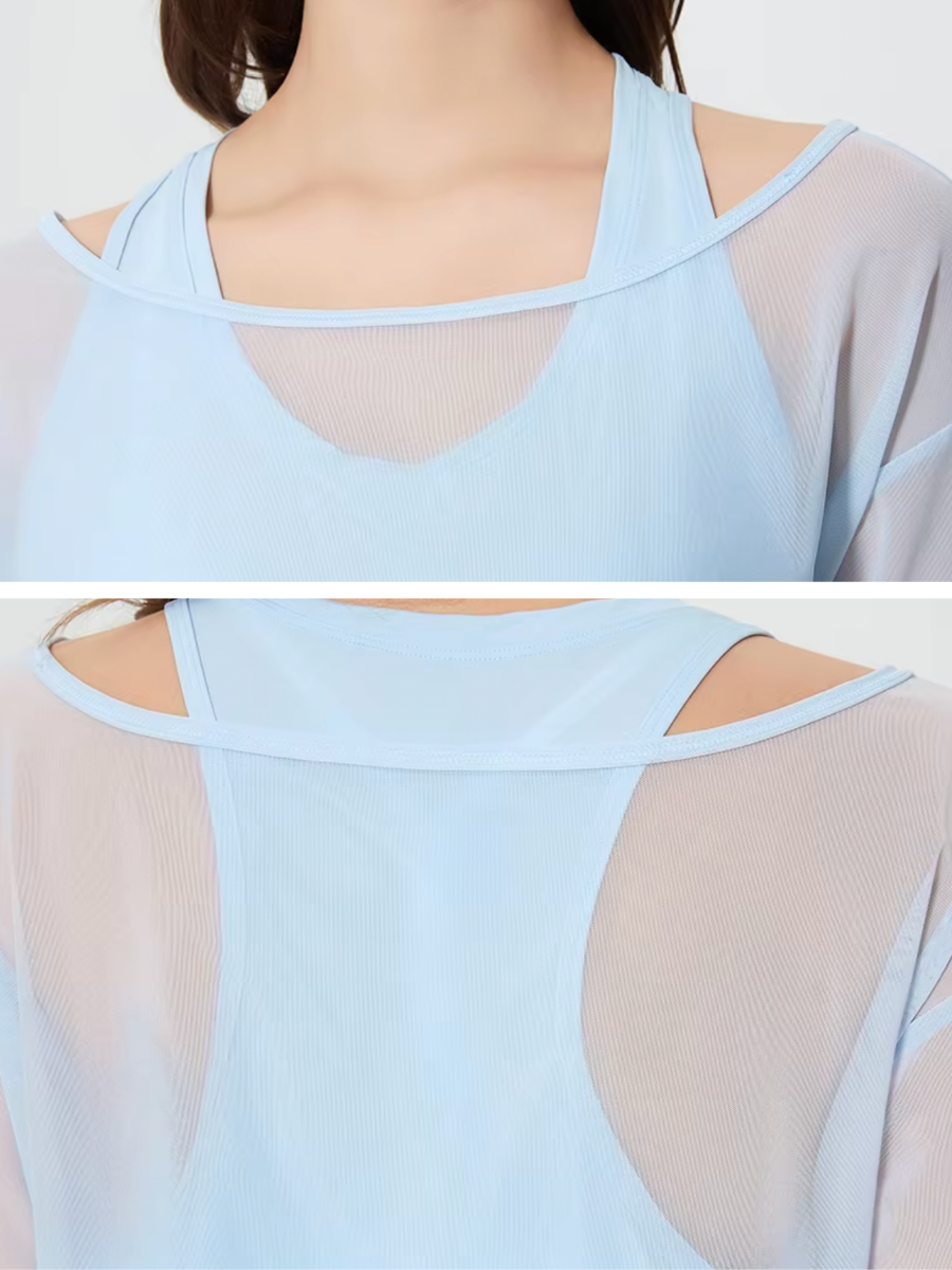 [Sample Sale] Ace Off Shoulder 2-in-1 Tee in White