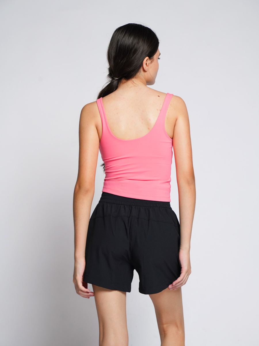 Back To Work *Longline Padded Tank in Ultra Pink