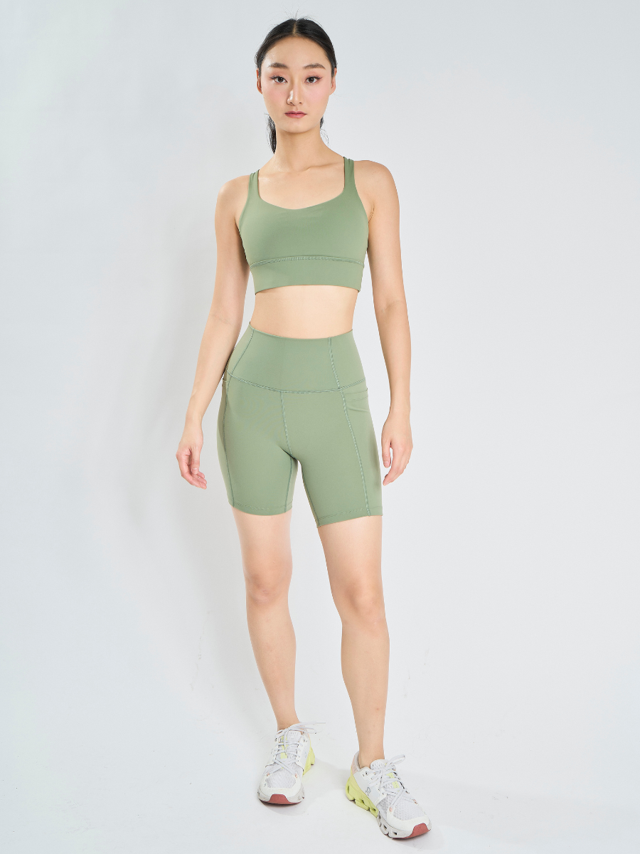 Zone In Sports Bra in Sage Green