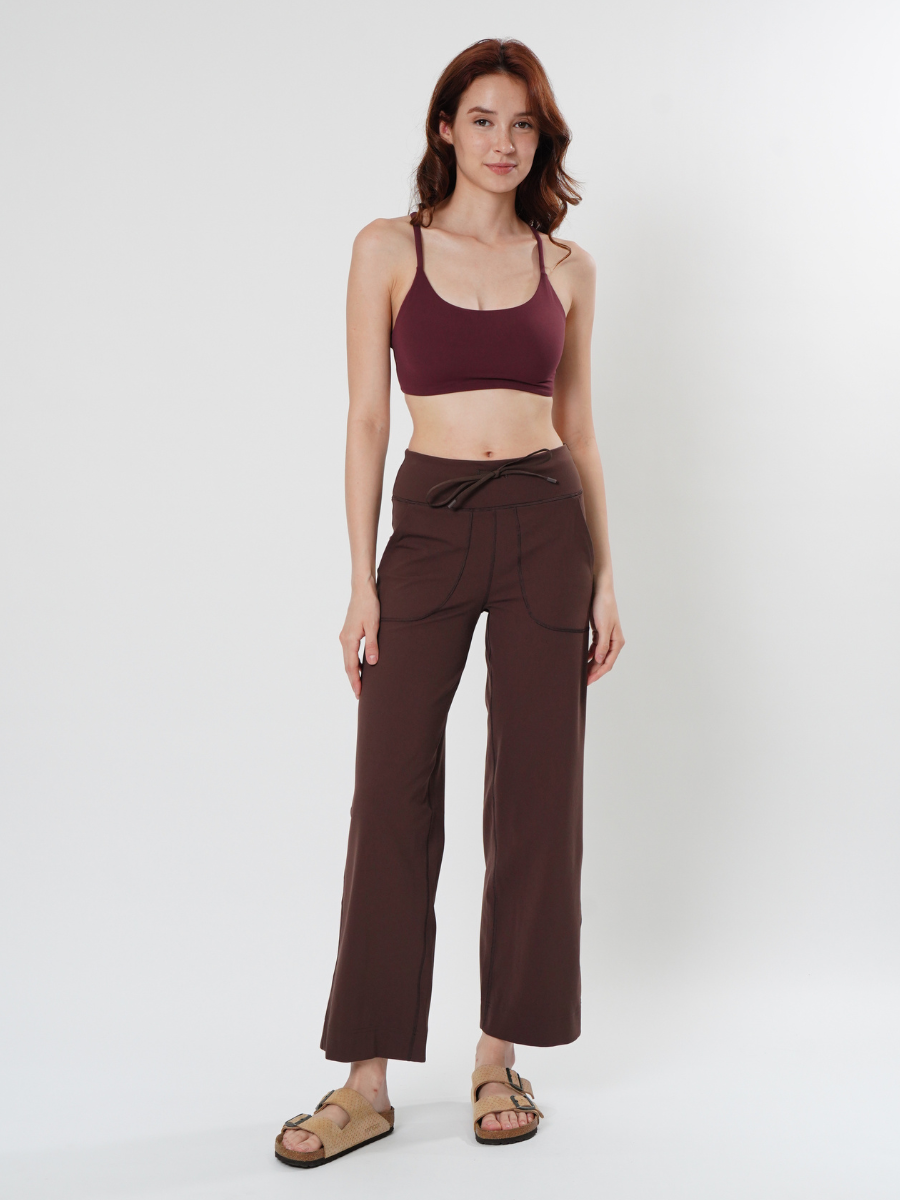 [Sample Sale] Easy Wide Leg Pants in Dark Cocoa