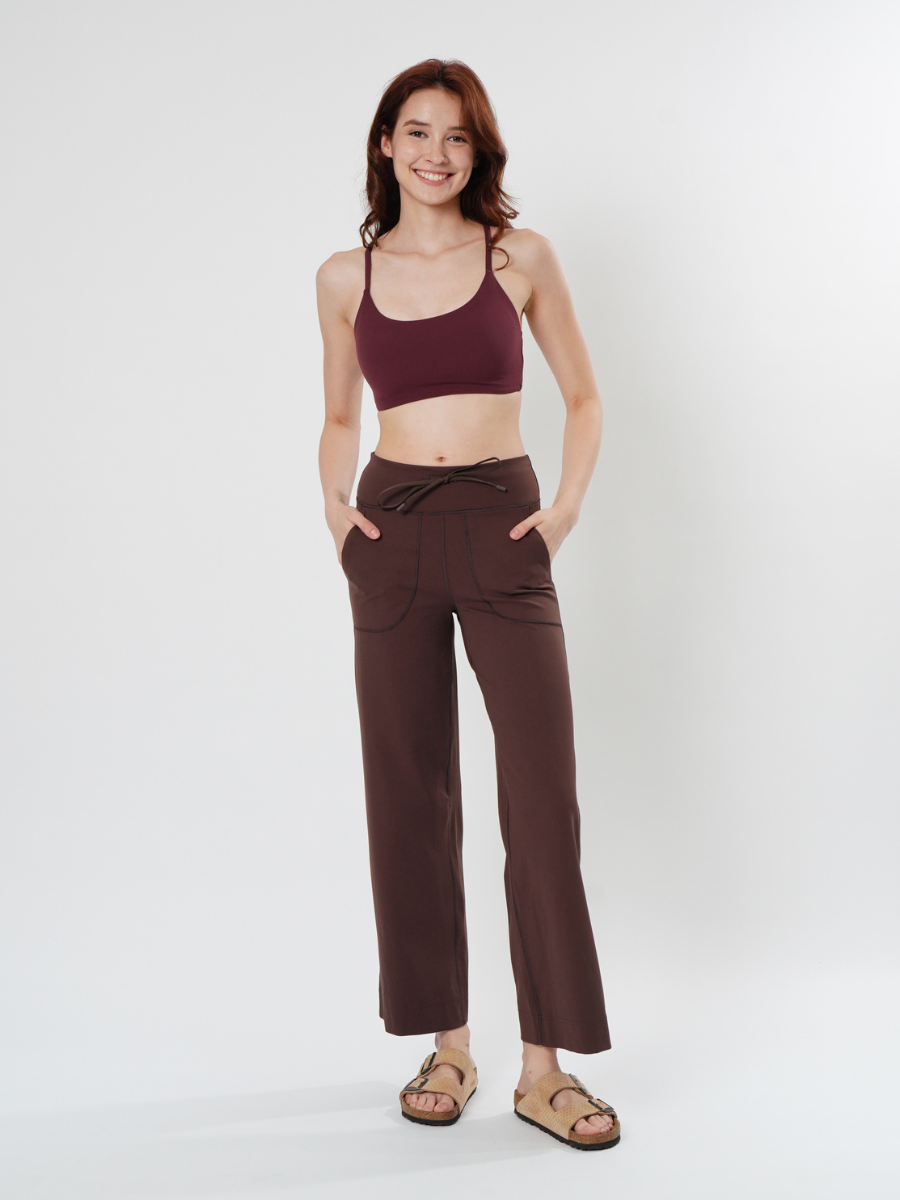 [Sample Sale] Easy Wide Leg Pants in Dark Cocoa
