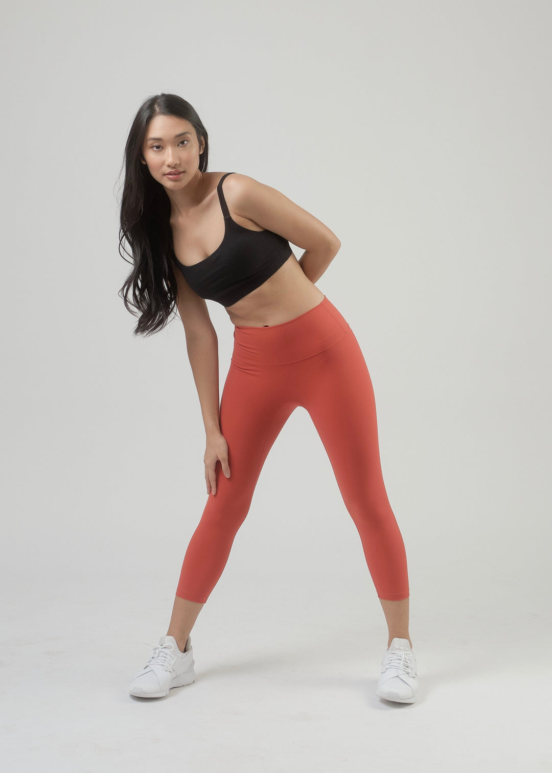 Easy Stretch Crop 21” *Seamless Leggings in Candy Red