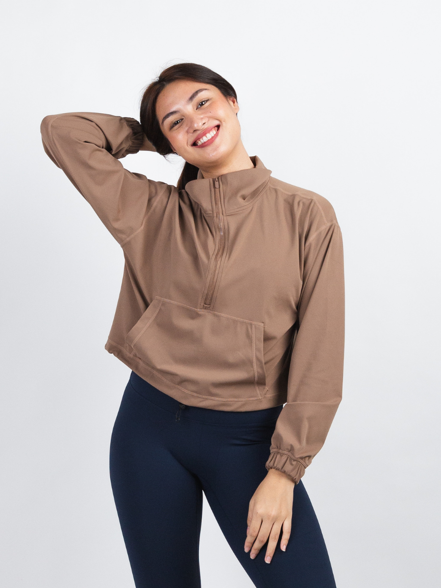Lounge Half Zip Pullover Free Size EASY ACTIVE