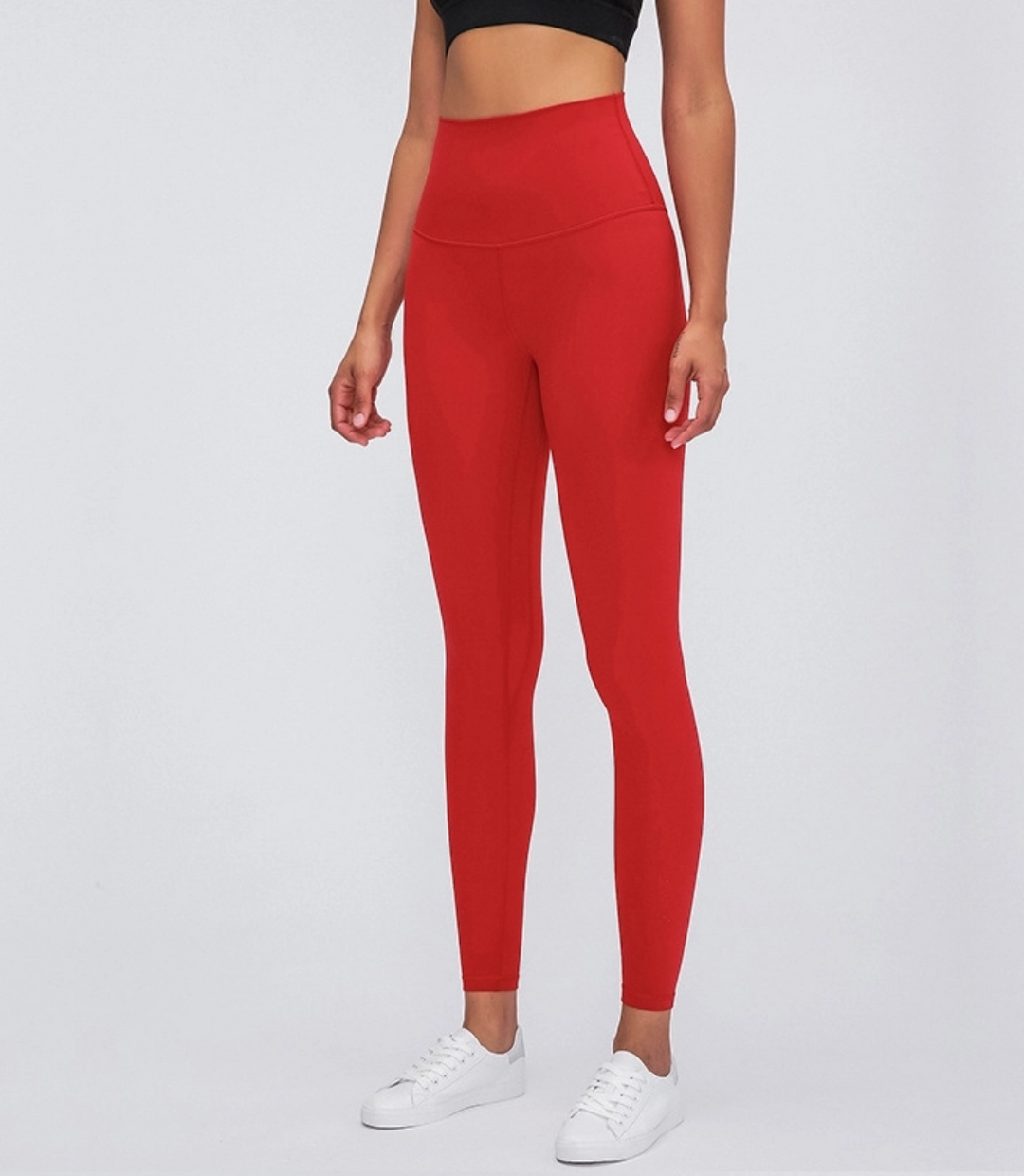 Easy Stretch 7/8 *Seamless  Leggings in Fire Red
